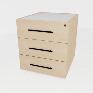 Fitted Pedestal 3 Draw Central Lock