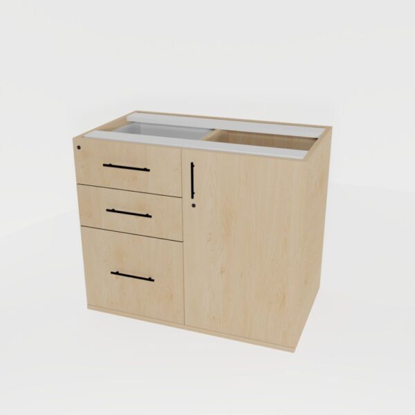 Pedenza, 1 Hinge Door, 2 Drawer, 1 Filer