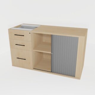 Pedenza Roller Door, 2 Drawer, 1 Filer