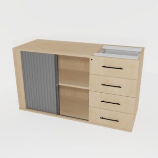 Pedenza Roller Door, 4 Drawer