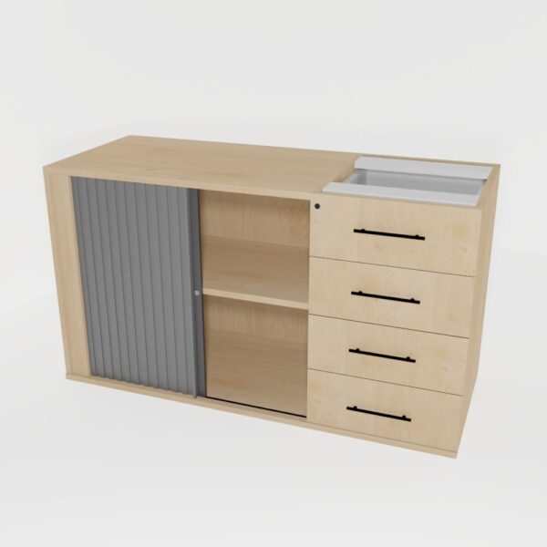 Pedenza Roller Door, 4 Drawer